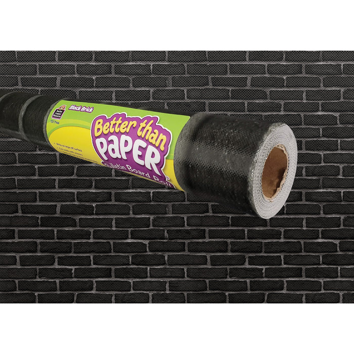Teacher Created Resources TCR32431 Black Brick Better Than Paper Bulletin Board Roll, 4' x 12', Pack of 4