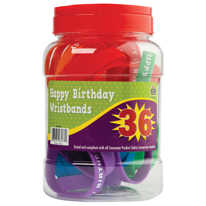 Teacher Created Resources TCR6577 Happy Birthday Wristband, Pack of 36