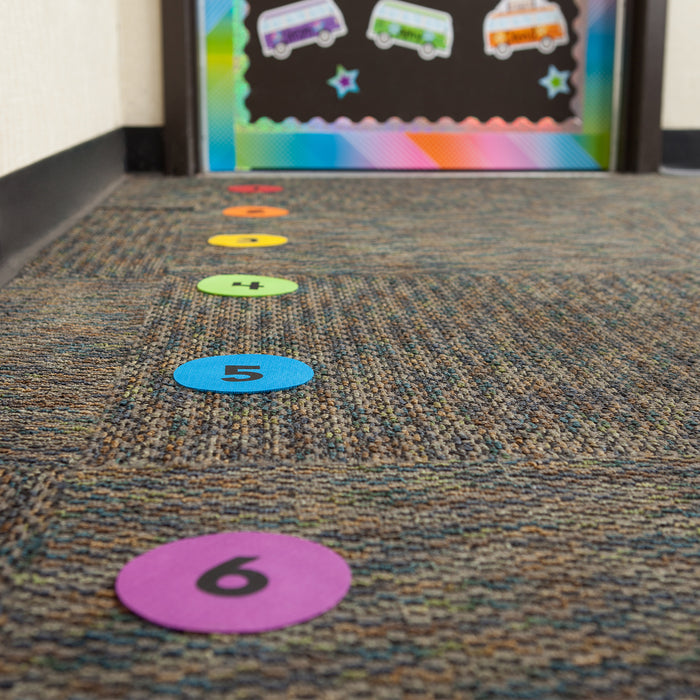 Teacher Created Resources TCR77005 Spot On Numbers 1&ndash;36 Carpet Markers, 4"