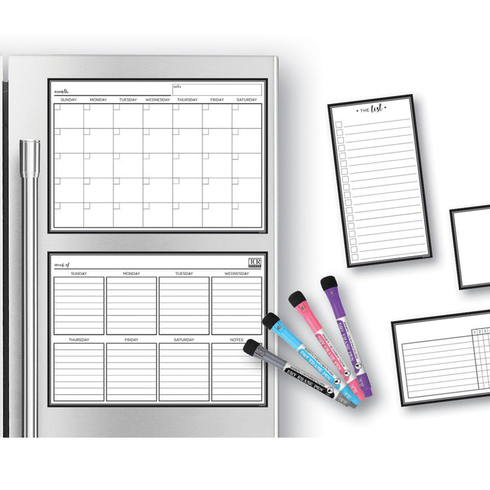 Teacher Created Resources TCR77407 Black & White Dry-Erase Magnetic Calendar Set
