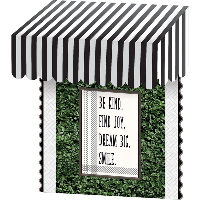 Teacher Created Resources TCR77505 Black & White Stripes Awning
