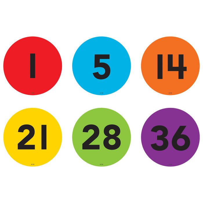 Teacher Created Resources TCR77512 Spot On Numbers 1-36 Floor Markers, 4"
