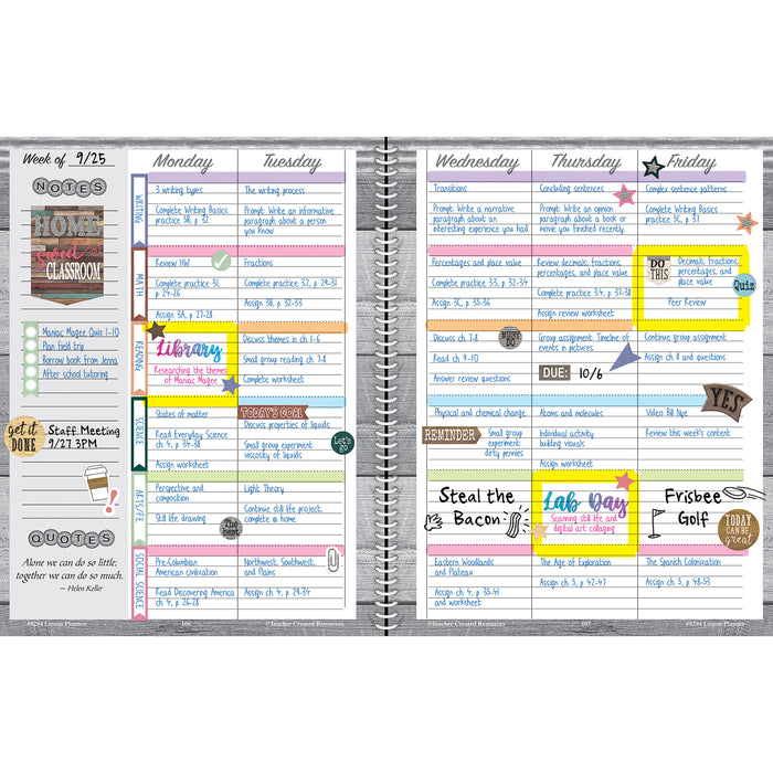 Teacher Created Resources TCR8294 Home Sweet Classroom Lesson Planner