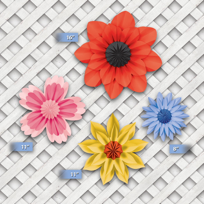 Teacher Created Resources TCR8350 Wildflowers Paper Flowers, Pack of 4