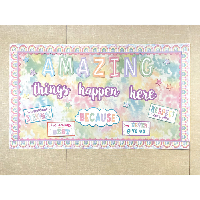 Teacher Created Resources TCR8413 Pastel Pop Amazing Things Happen Here Bulletin Board Set