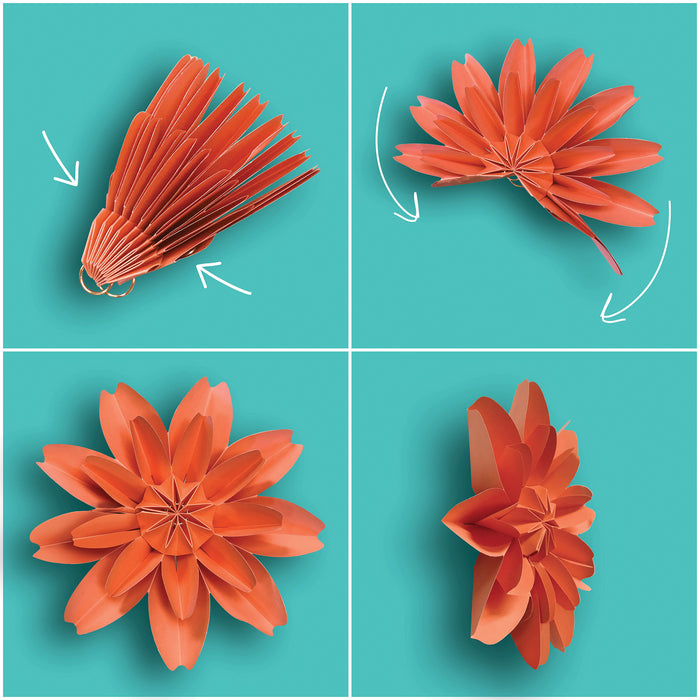 Teacher Created Resources TCR8545 Beautiful Brights Paper Flowers, Pack of 4