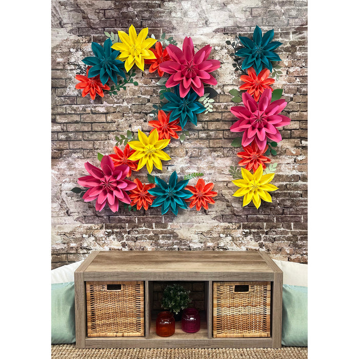 Teacher Created Resources TCR8545 Beautiful Brights Paper Flowers, Pack of 4