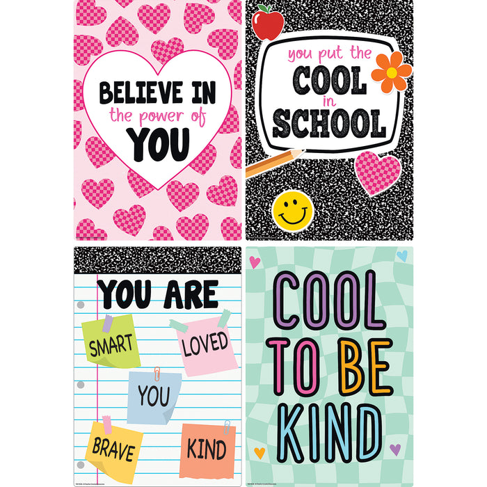 Teacher Created Resources TCR9326 Cool for School Positive Sayings Small Poster Pack, 12 Posters