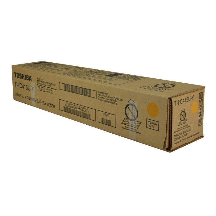 OEM Toshiba T-FC415U-Y (TFC415UY) Toner Cartridge, Yellow 33.6K Yield