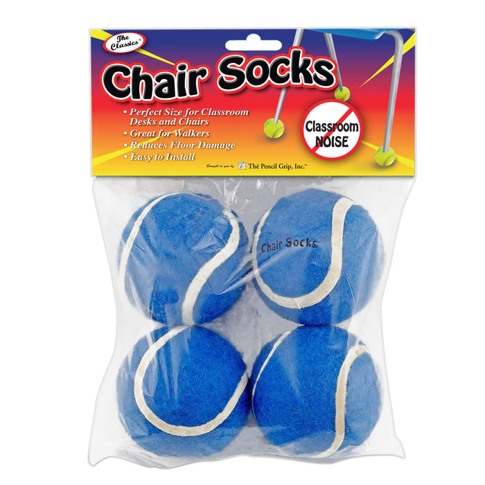 The Pencil Grip TPG233 Chair Socks, Blue, 4 Per Set, 36 Sets
