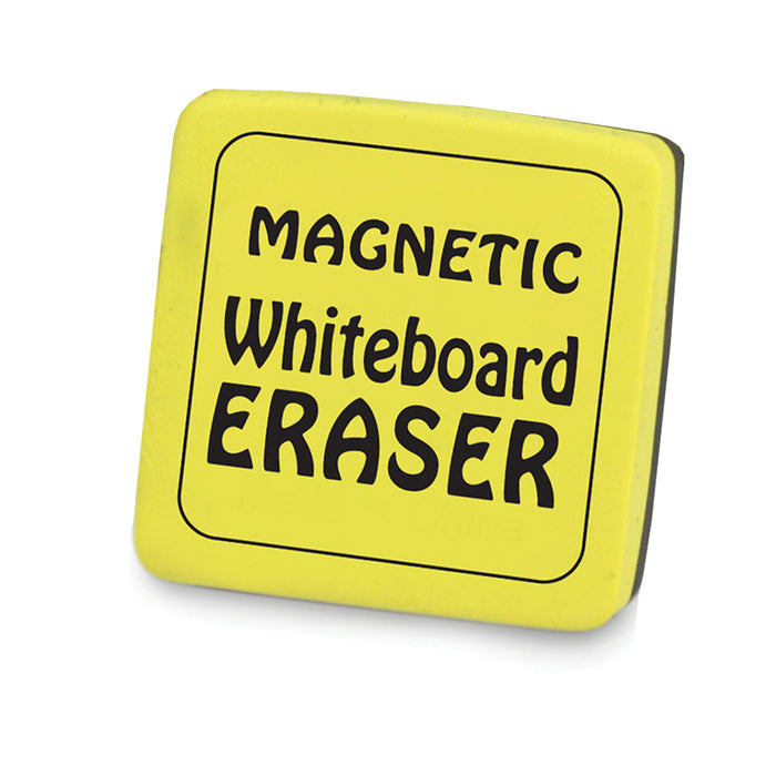 The Pencil Grip TPG355 Magnetic Whiteboard Eraser, 2" x 2", Yellow, Pack of 12