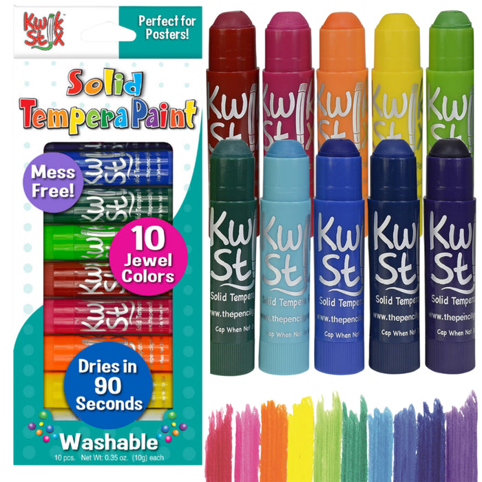 Kwik Stix TPG678 Tempera Paint, Jewel Tones, 10 Colors