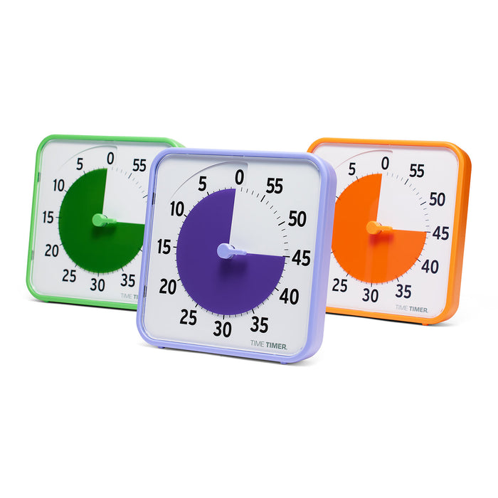 Time Timer TTMTT08BSEC3W Original 8" Timer - Learning Center Classroom Set, Secondary Colors, Set of 3