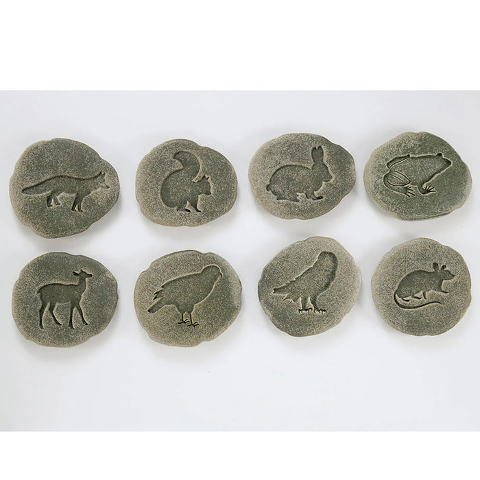Yellow Door YUS1072 Let's Investigate Woodland Footprint Stones, Set of 8