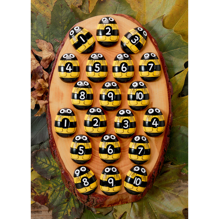 Yellow Door YUS1094 Honey Bee Number Stones, Set of 20