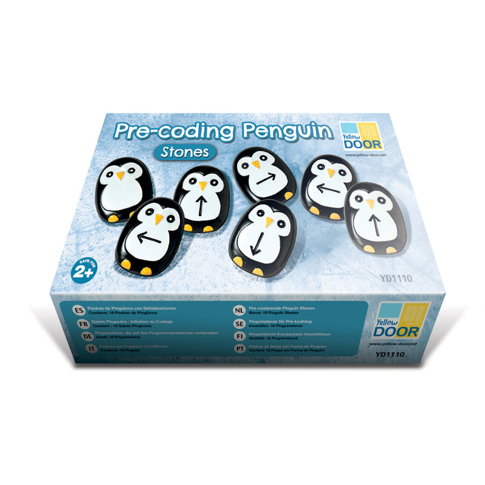 Yellow Door YUS1110 Pre-Coding Penguin Stones, Set of 18