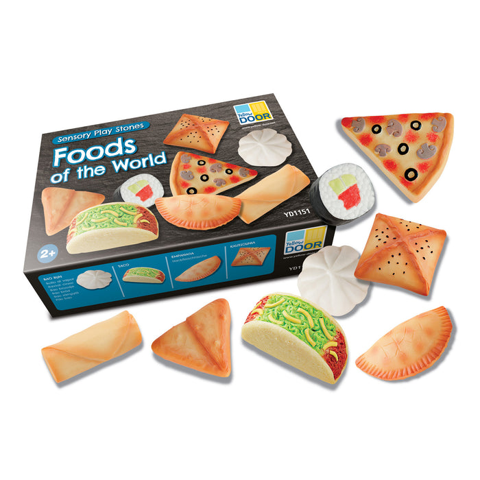 Yellow Door YUS1151 Sensory Play Stones, Foods of the World