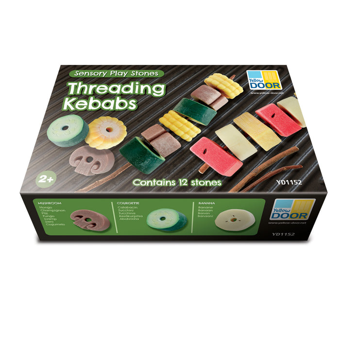 Yellow Door YUS1152 Sensory Play Stones, Threading Kebabs