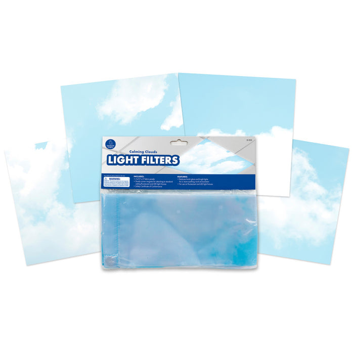 Educational Insights EI-1235 Classroom Light Filters, 2' x 4', Clouds, Set of 4
