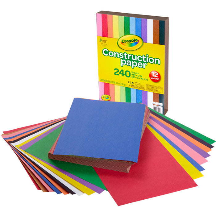 Crayola BIN993200 Construction Paper, 240 Sheets