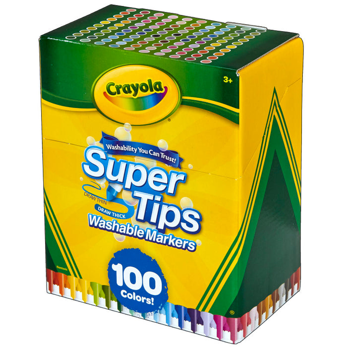 Crayola BIN585100 Washable Super Tips Markers, Pack of 100