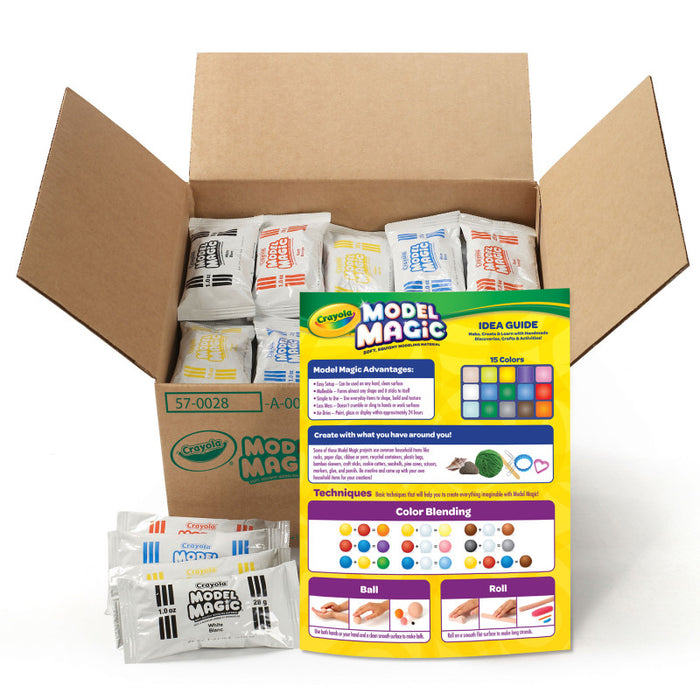 Crayola BIN570028 Model Magic, Modeling Clay Alternative, 15 Assorted Colors, 1 oz Packs, 30 Count