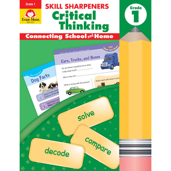 Evan-Moor Educational Publishers EMC3251 Skill Sharpeners Critical Thinking, Grade 1