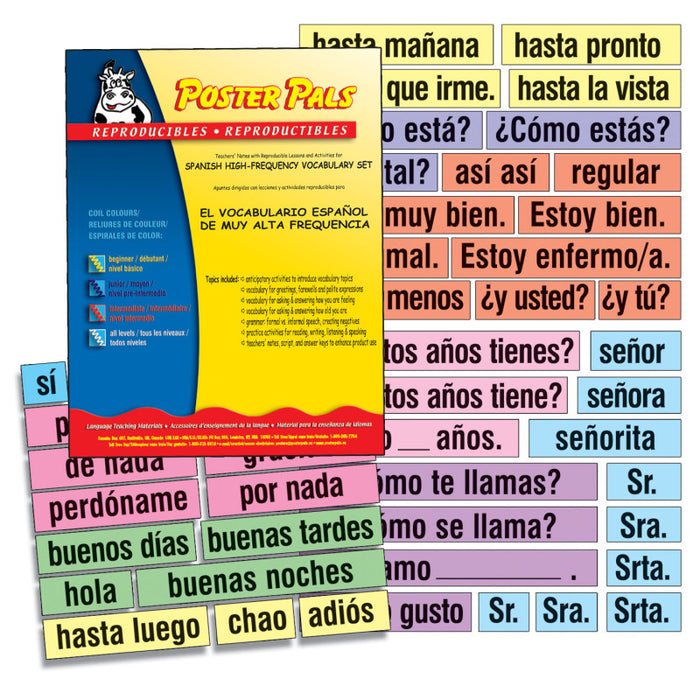 Poster Pals PSZP245R Spanish High-Frequency Vocab Card Set