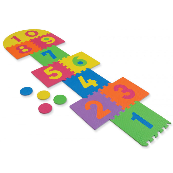 WonderFoam CK-4384 Hopscotch Puzzle Mat, 12" x 12", 26 Pieces