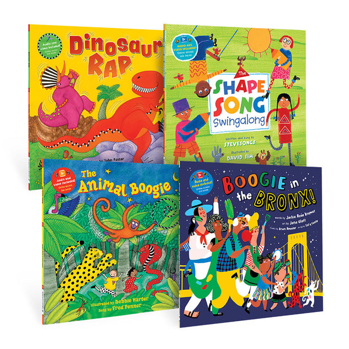 Barefoot Books BBK9798888593325 PreK Boogie Time Singalongs Book Bundle, Set of 4