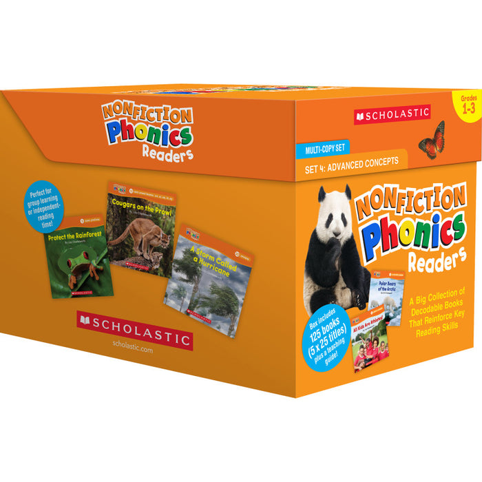 Scholastic Teaching Solutions SC-9781546164586 Nonfiction Phonics Readers Set 4: Advanced Concepts, Multiple-Copy Set, 125 Books