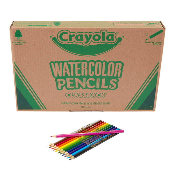 Crayola BIN687507 Watercolor Colored Pencils Classpack, 240 Pencils