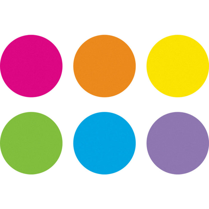 Teacher Created Resources TCR77539 Spot On Dry-Erase Desktop Writing Spots Bright Circles, 10-1/2"