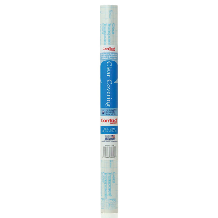 Con-Tact Brand KIT09FC9993 Clear Covering Adhesive Covering, 18" x 9', Clear Matte, 1 Roll
