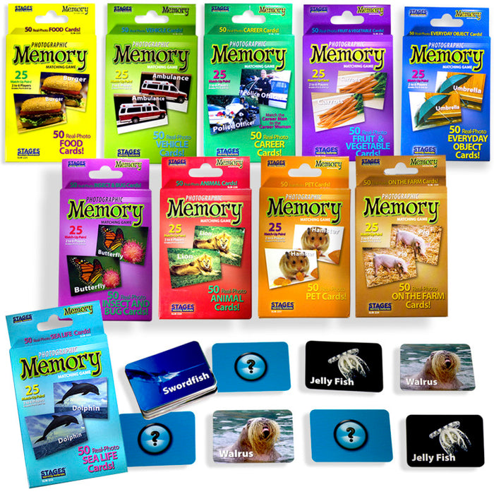 Stages Learning Materials SLM992 Photographic Memory Matching Games, Set of 10