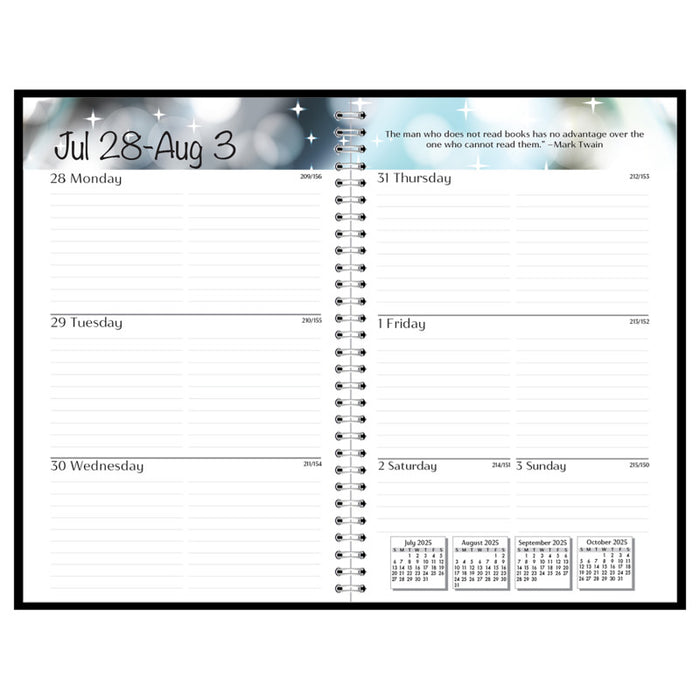 House of Doolittle HOD274RTG02 Academic Weekly Assignment Book, Black