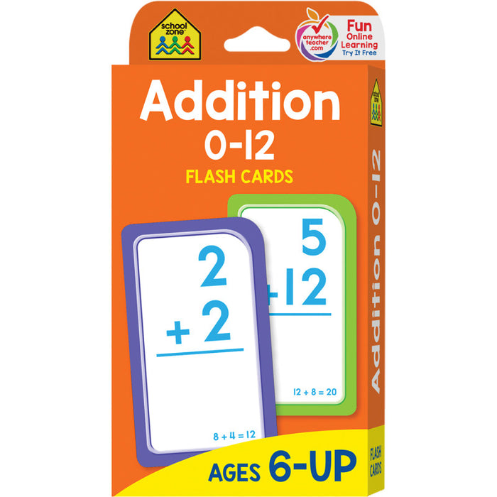 School Zone Publishing SZP04006 Addition 0-12 Flash Cards