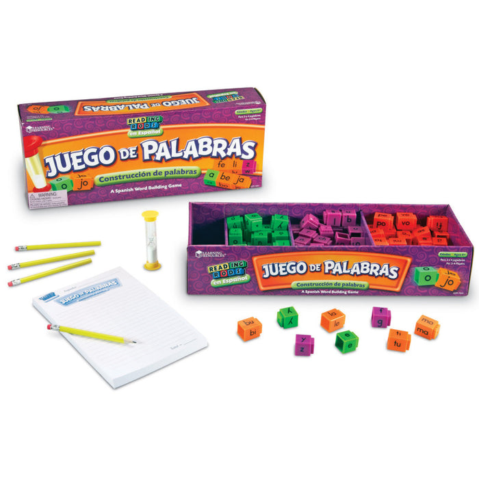 Learning Resources LER7241 Juego de Palabras Spanish Reading Rods Word Game