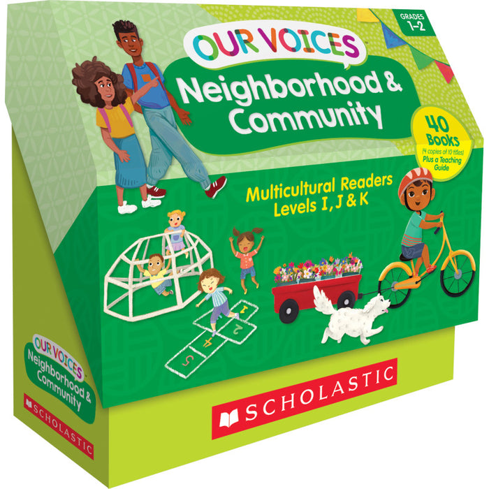 Scholastic Teaching Solutions SC-9781338837216 Our Voices: Neighborhood & Community Multicultural Readers, Single-Copy Set, 10 Books