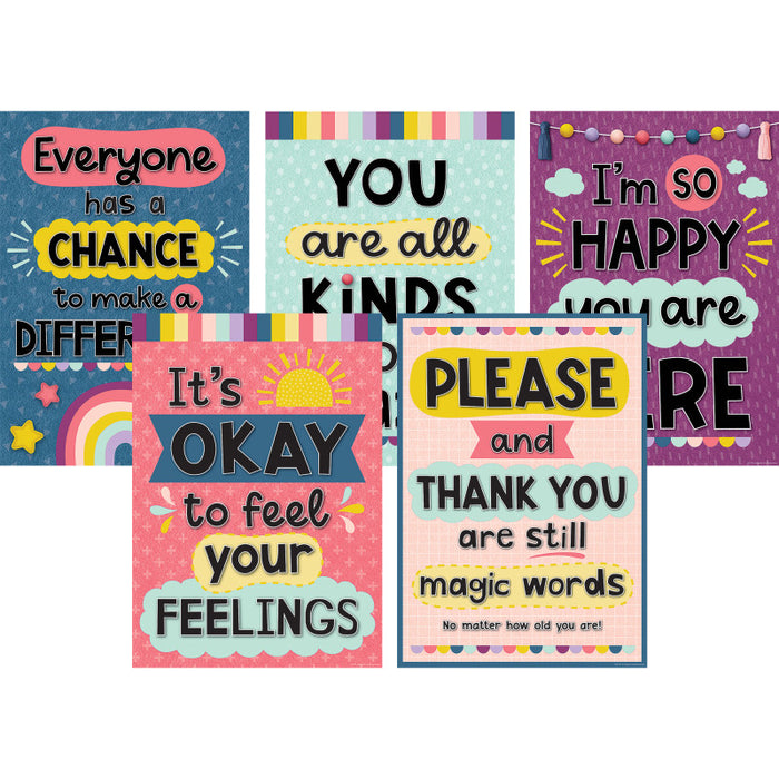 Teacher Created Resources TCR2088553 Oh Happy Day Poster Pack, 5 Posters
