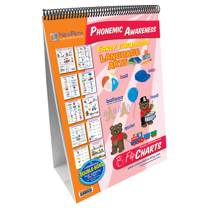 NewPath Learning NP-320023 Early Childhood ELA Readiness Flip Chart, Phonemic Awareness
