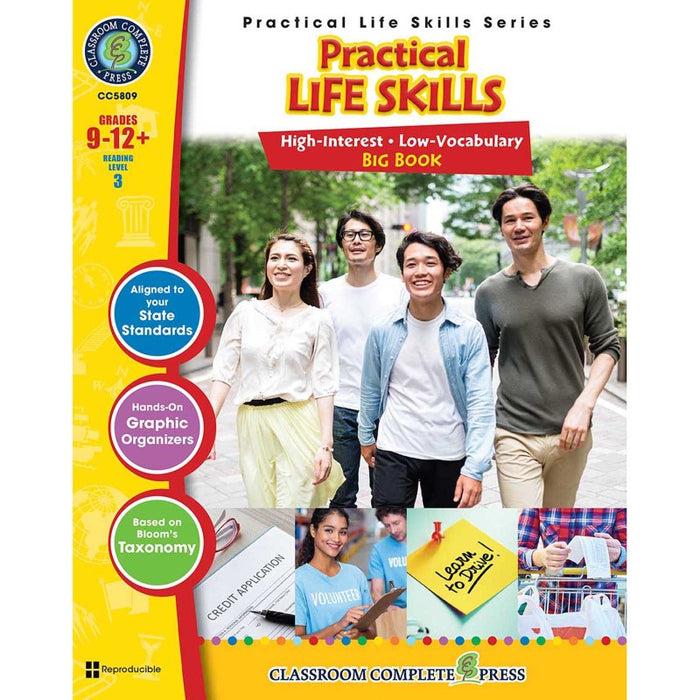 Classroom Complete Press CCP5809 Real World Life Skills: Practical Life Skills Big Book, Grade 9-12