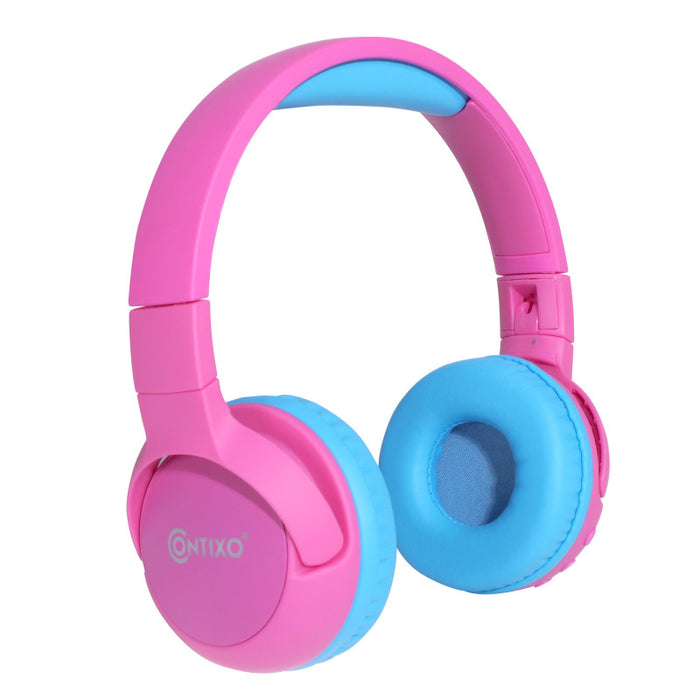 Contixo CNXKB5PINK KB5 Kids Wireless Bluetooth Headphones, Pink