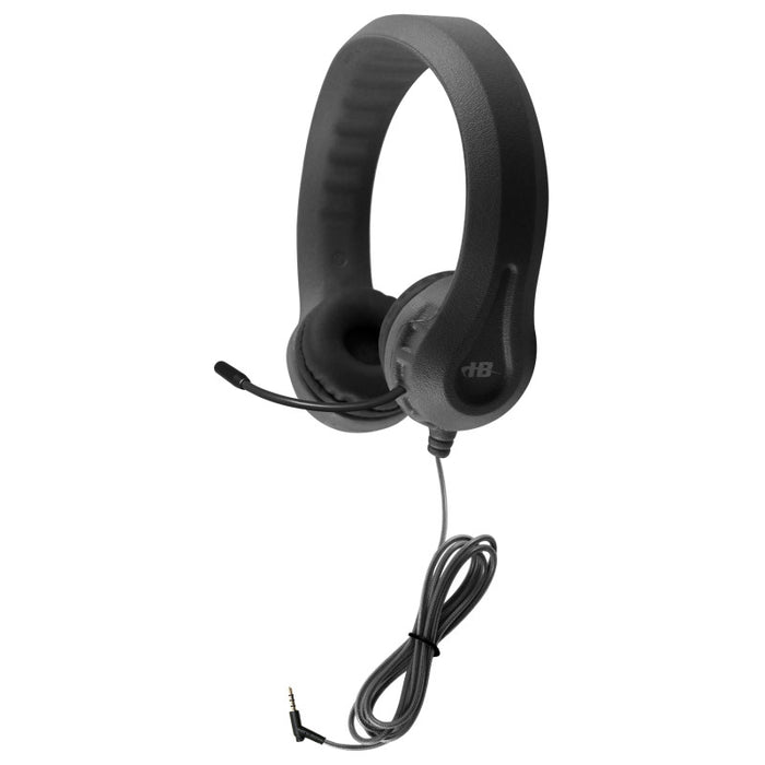 HamiltonBuhl HECKFX2BLK Kids Black Flex-Phone TRRS Headset with Gooseneck Microphone