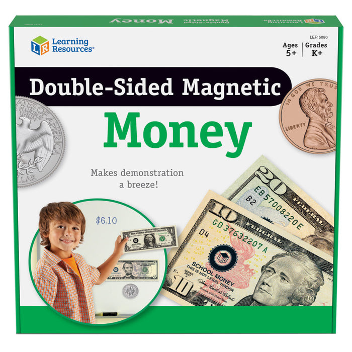 Learning Resources LER5080 Double-Sided Magnetic Money Set