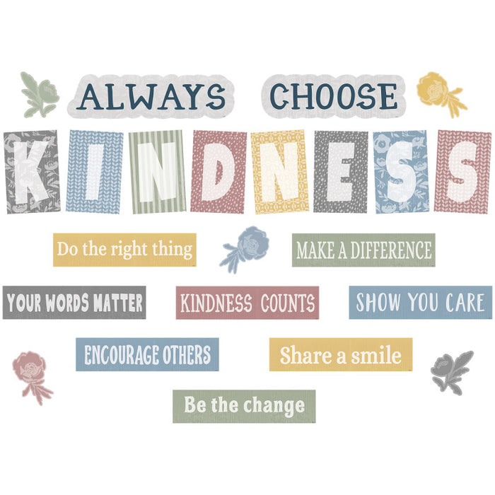 Teacher Created Resources TCR7172 Classroom Cottage Always Choose Kindness Bulletin Board Set, 23 Pieces