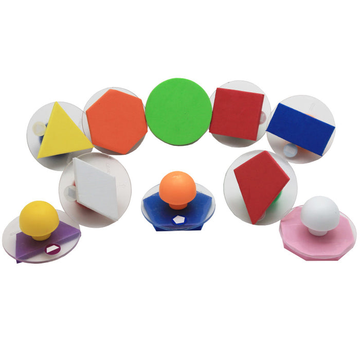 READY 2 LEARN CE-6735 Giant Stampers - Geometric Shapes - Filled In - Set of 10