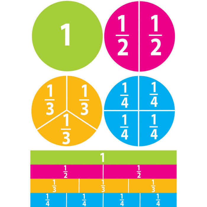 Ashley Productions ASH10062 Math Die-Cut Magnets, Beginning Fractions