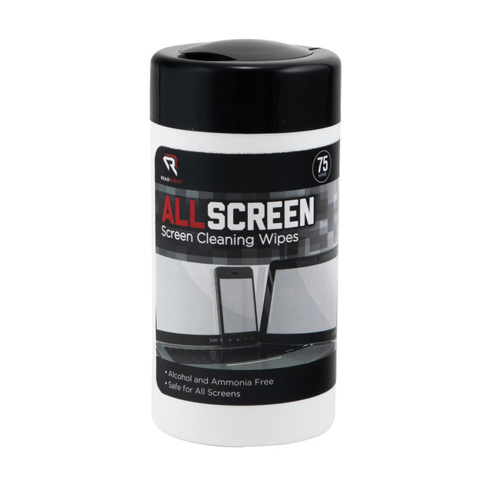 Read Right AVTRR15045 AllScreen Screen Cleaning Wipes, 75 Count Tub