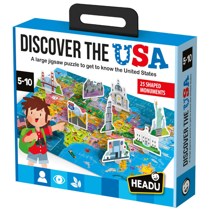 Headu HDUMU57946 Discover the USA Puzzle